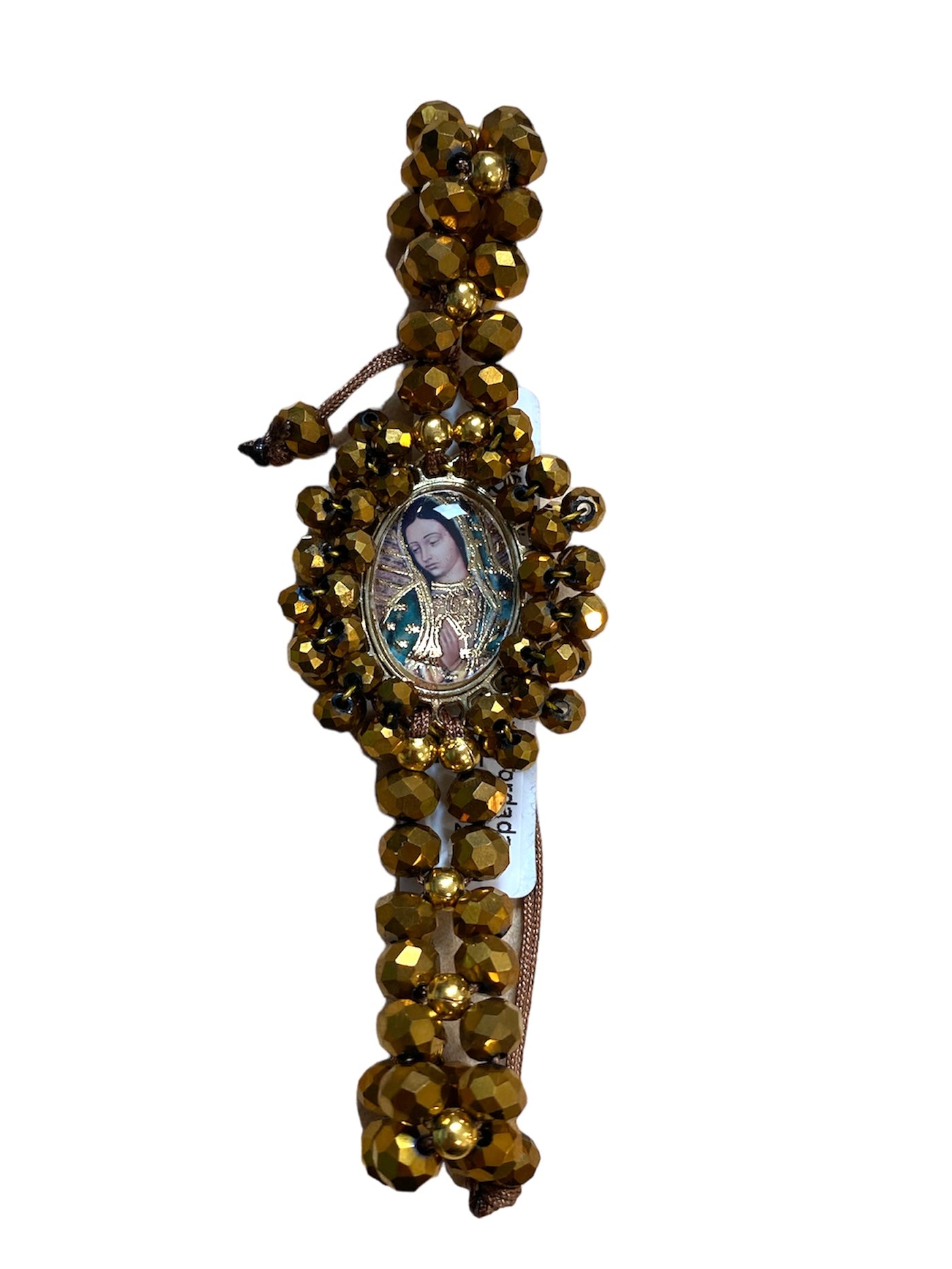 Pulsera Virgen de Guadalupe bordada