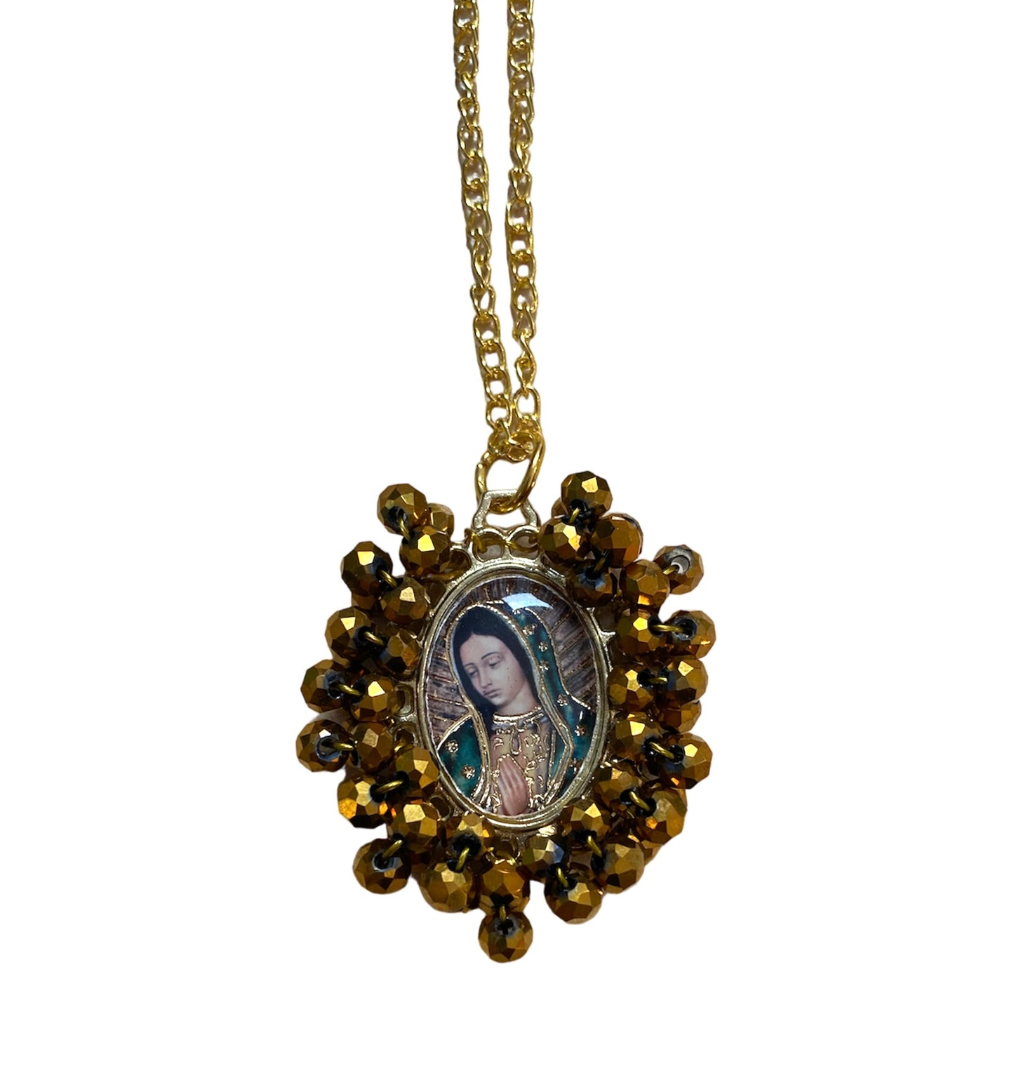 Medalla Virgen de Guadalupe bordada