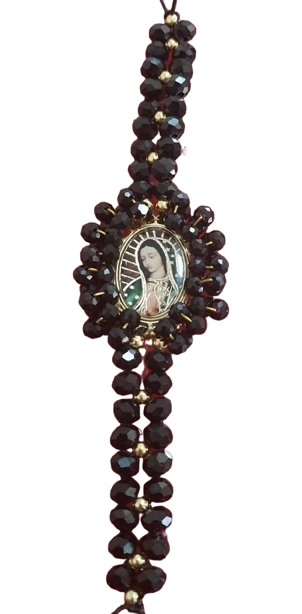 Pulsera Virgen de Guadalupe bordada