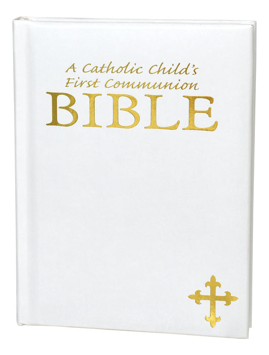 A Catholic Child's First Communion Bible - White