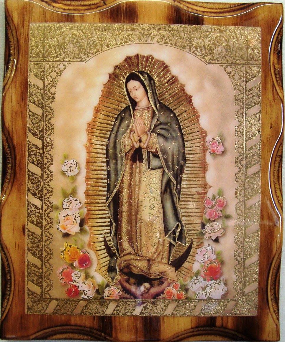 Cuadro De Virgen De Guadalupe 50x70 Cm Laminado, Hermoso