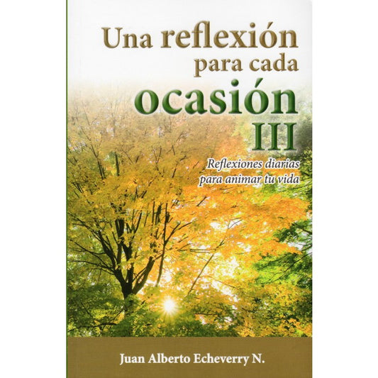 En Santa Maria del Monte, tienda católica,nuestra meta es evangelizar y nuestros productos nos ayudan a hacerlo, por eso te presentamos este libro:"Una reflexión para cada ocasión III",aqui se nos ofrecen más de 200 nuevas reflexiones que contienen fragmentos cuidadosamente seleccionados de las Sagradas Escrituras, acompañados de una reflexión y su correspondiente oración. Disfrútalo y ayúdanos a  llevar el mensaje de Cristo. Se parte de nuestra Misión!   ¡Nuestros productos hablan por sí solos!