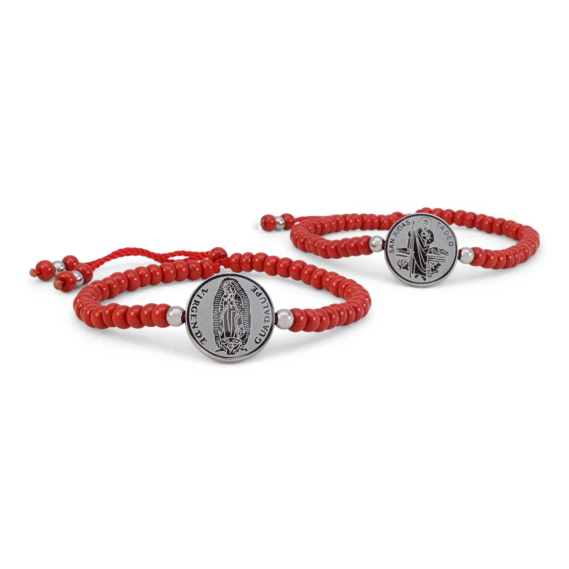 En Santa Maria del Monte tienda Católica nuestra meta es evangelizar y nuestros productos nos ayudan a hacerlo, por eso te presentamos estas pulseras de coral con medalla de  La Virgen de Guadalupe y San Judas  en nuestra sección de Arte Sacro.  Disfrútalo y ayúdanos a  llevar el mensaje de Cristo.  Nuestros productos hablan por sí solo