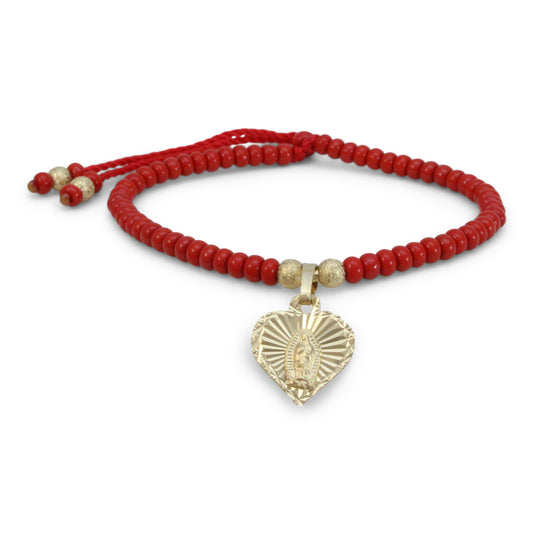 Pulsera de coral Virgen de Guadalupe