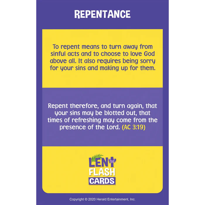 Lent Flash Cards - Herald Entertainment